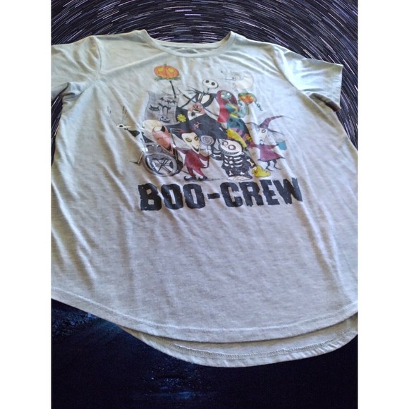 Tim Burton Nightmare Before Christmas Boo Crew Gray Shirt Top Tee Jr. XXL 19 VGC - Picture 2 of 8